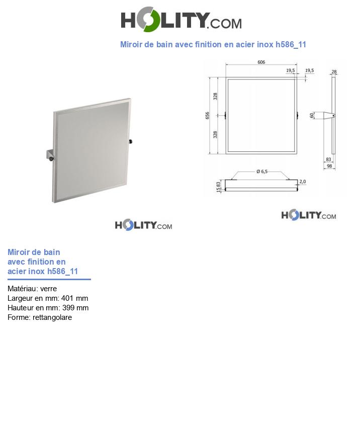 Miroir de bain avec finition en acier inox h586_11