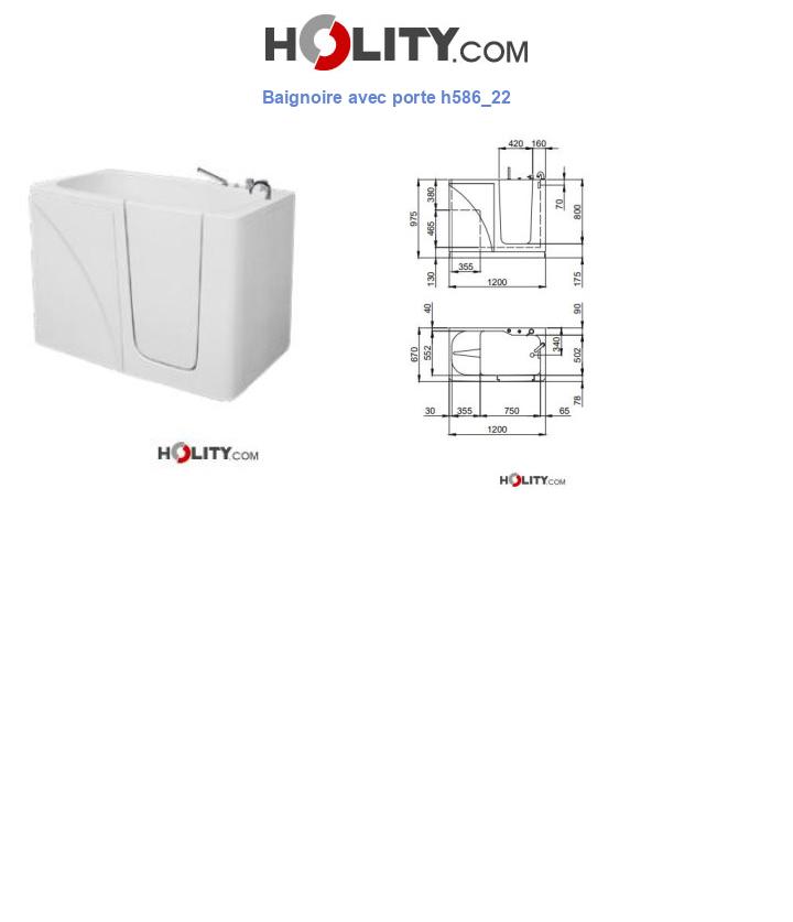 Baignoire avec porte h586_22