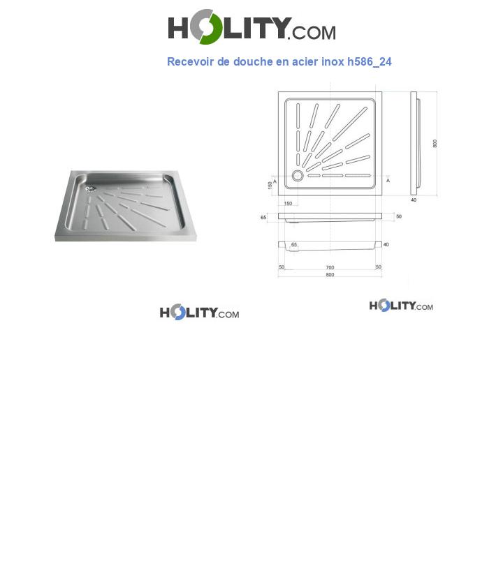 Recevoir de douche en acier inox h586_24