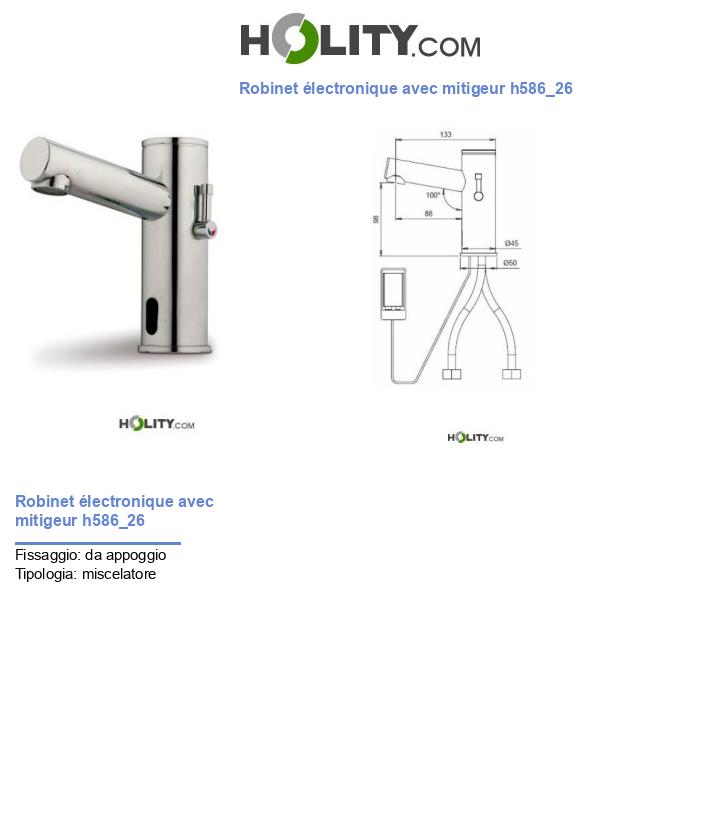 Robinet électronique avec mitigeur h586_26