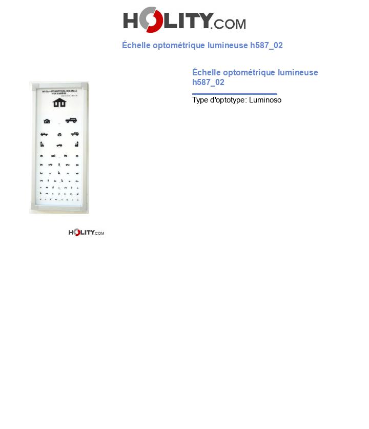 Échelle optométrique lumineuse h587_02