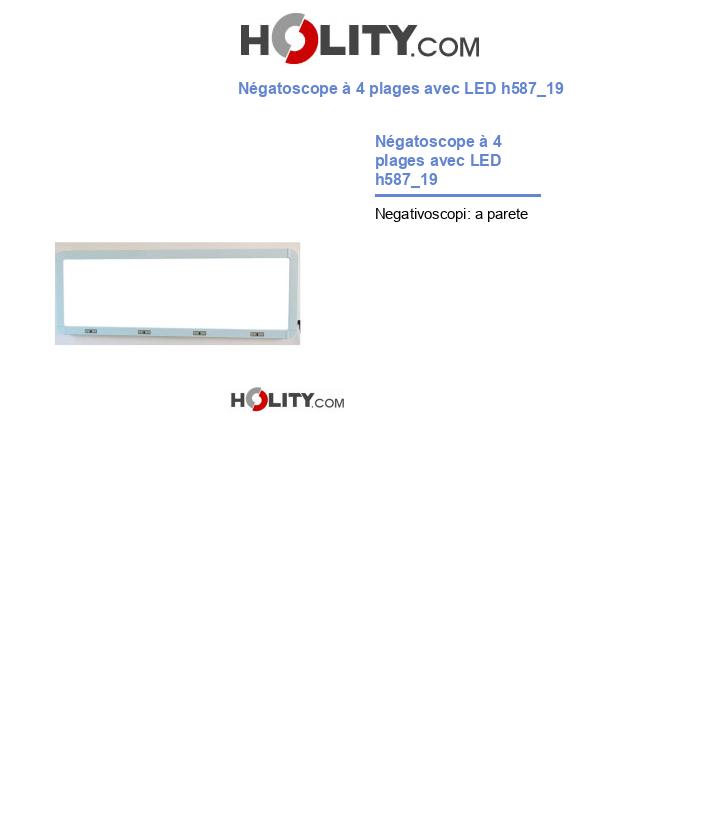 Négatoscope à 4 plages avec LED h587_19