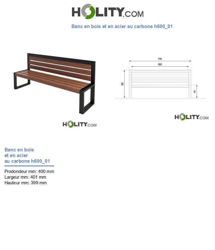 Banc en bois et en acier au carbone h600_01