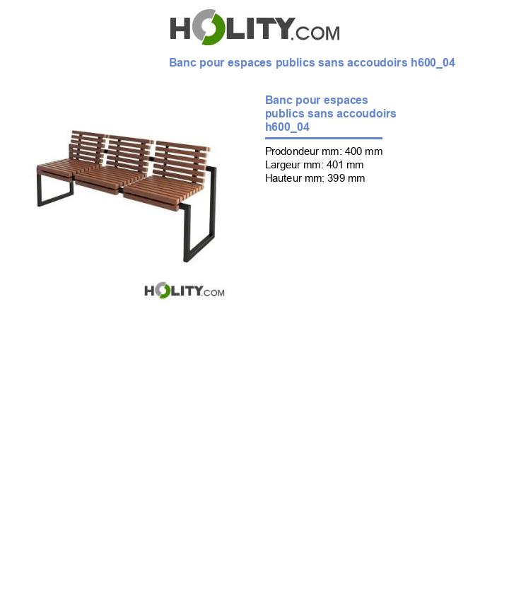 Banc pour espaces publics sans accoudoirs h600_04