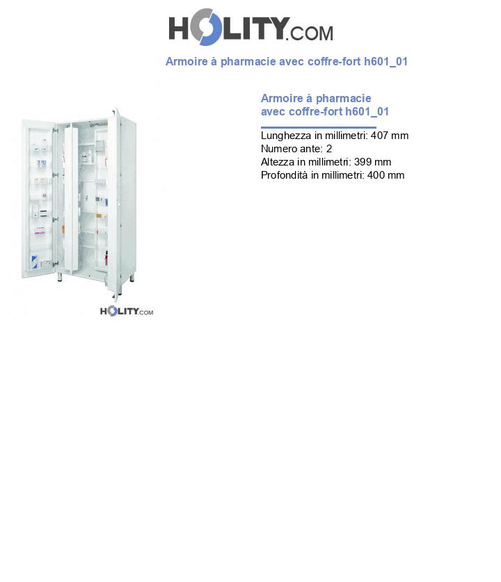 Armoire à pharmacie avec coffre-fort h601_01