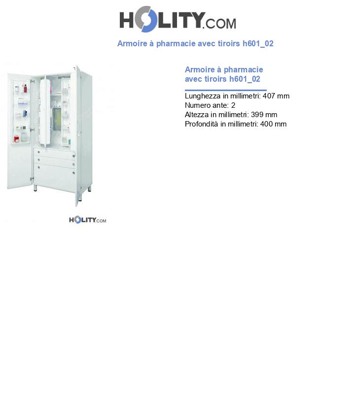 Armoire à pharmacie avec tiroirs h601_02