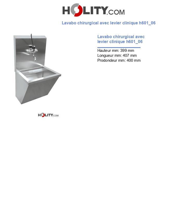 Lavabo chirurgical avec levier clinique h601_06