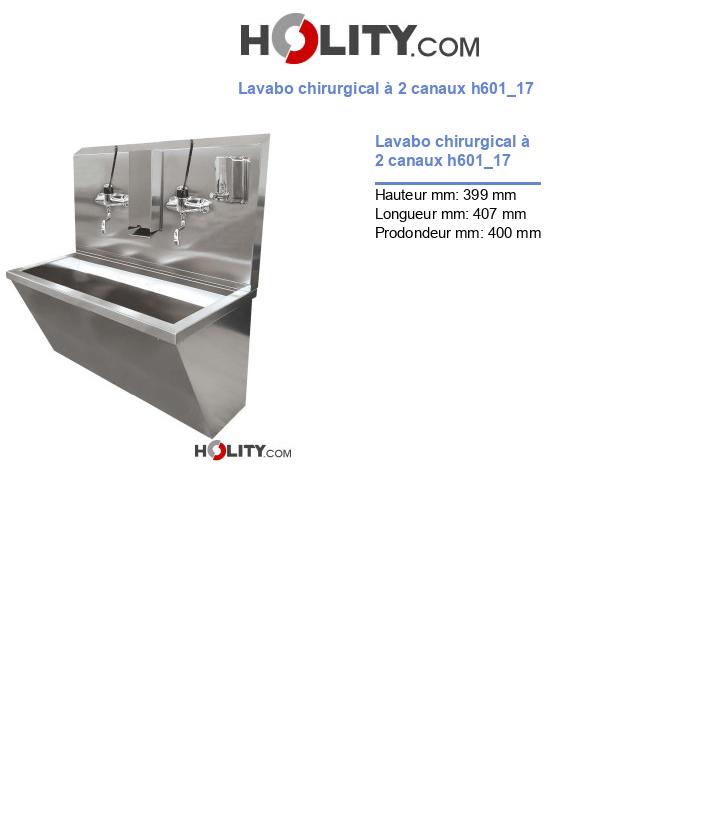 Lavabo chirurgical à 2 canaux h601_17