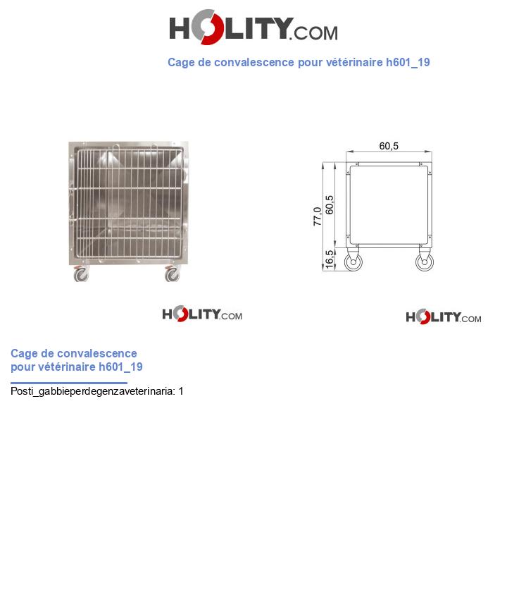 Cage de convalescence pour vétérinaire h601_19