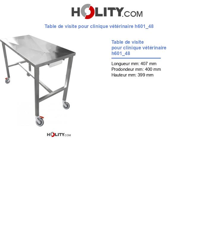 Table de visite pour clinique vétérinaire h601_48