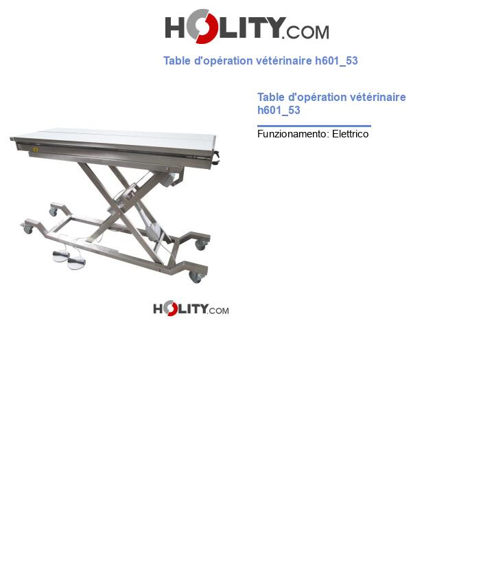 Table d'opération vétérinaire h601_53