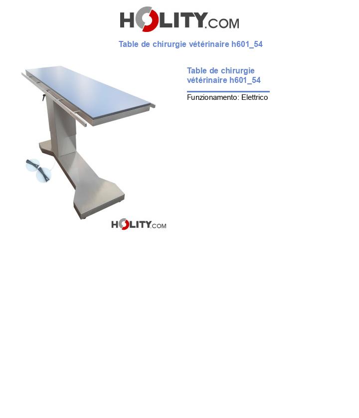 Table de chirurgie vétérinaire h601_54