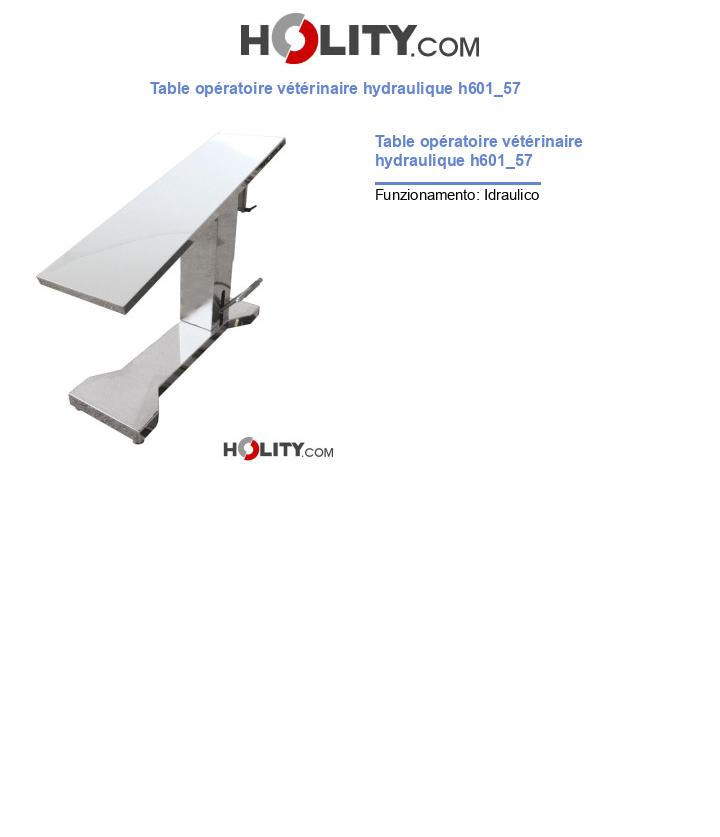 Table opératoire vétérinaire hydraulique h601_57