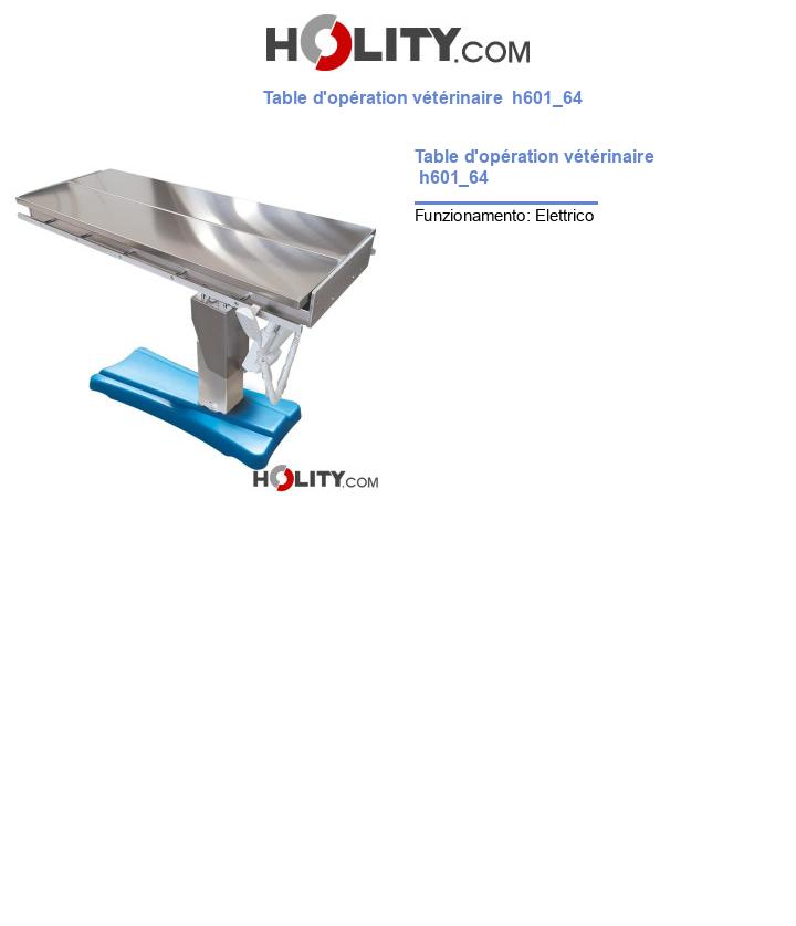 Table d'opération vétérinaire  h601_64