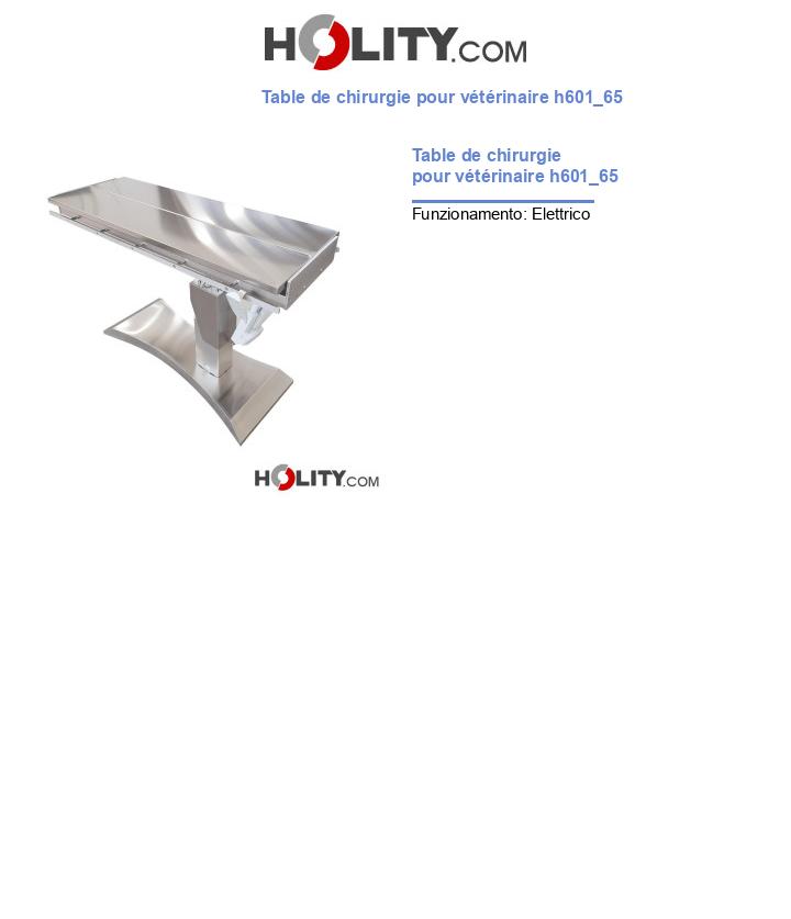 Table de chirurgie pour vétérinaire h601_65