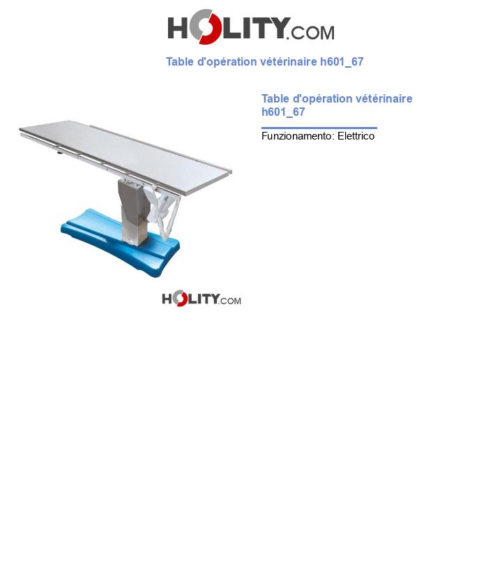 Table d'opération vétérinaire h601_67