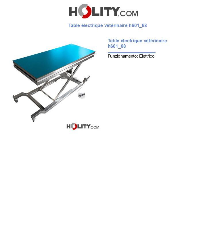 Table électrique vétérinaire h601_68