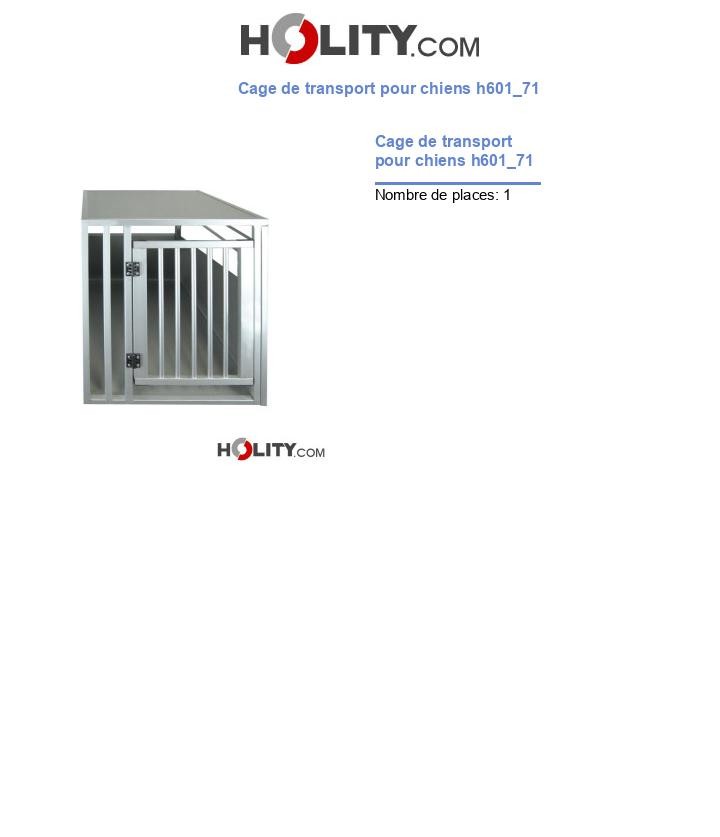 Cage de transport pour chiens h601_71