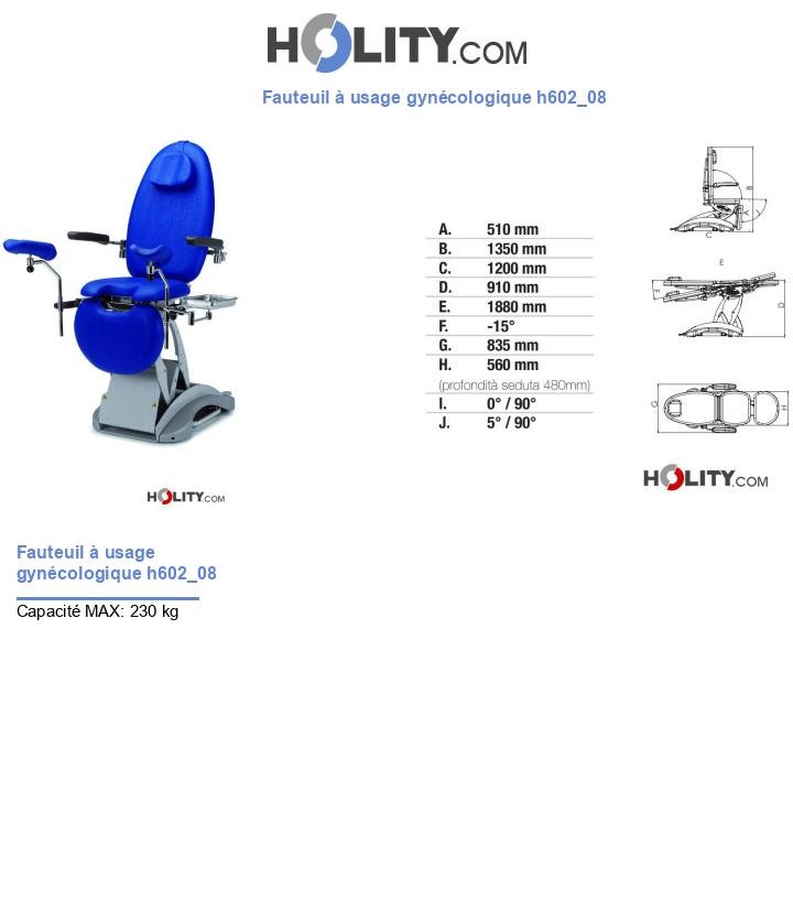 Fauteuil à usage gynécologique h602_08