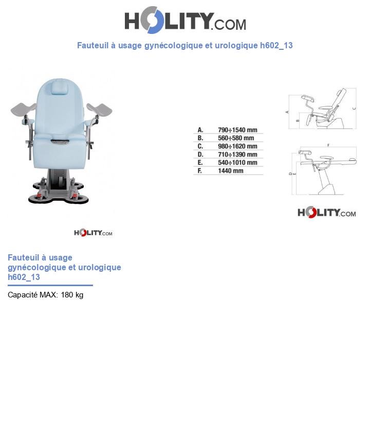 Fauteuil à usage gynécologique et urologique h602_13