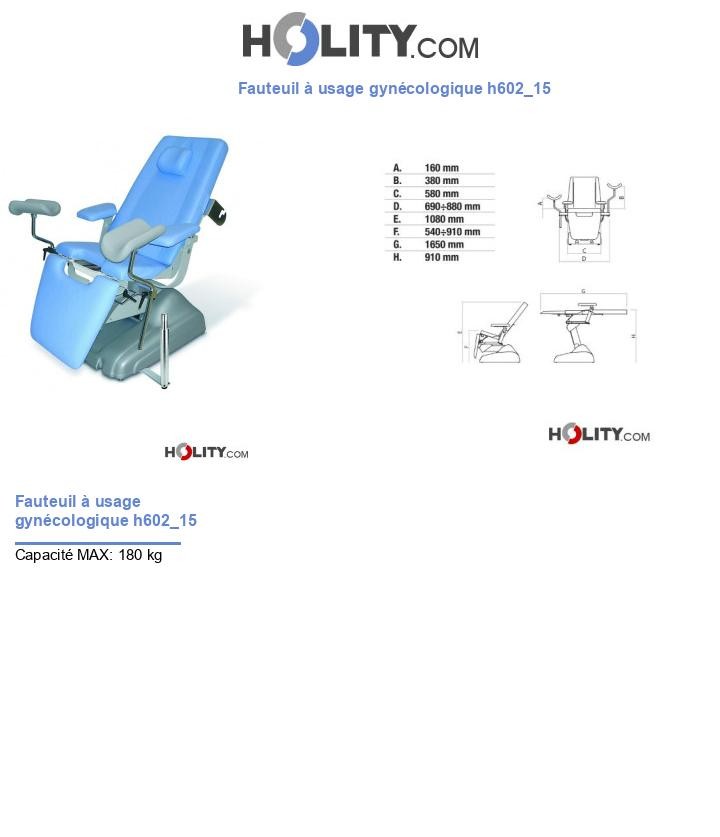 Fauteuil à usage gynécologique h602_15