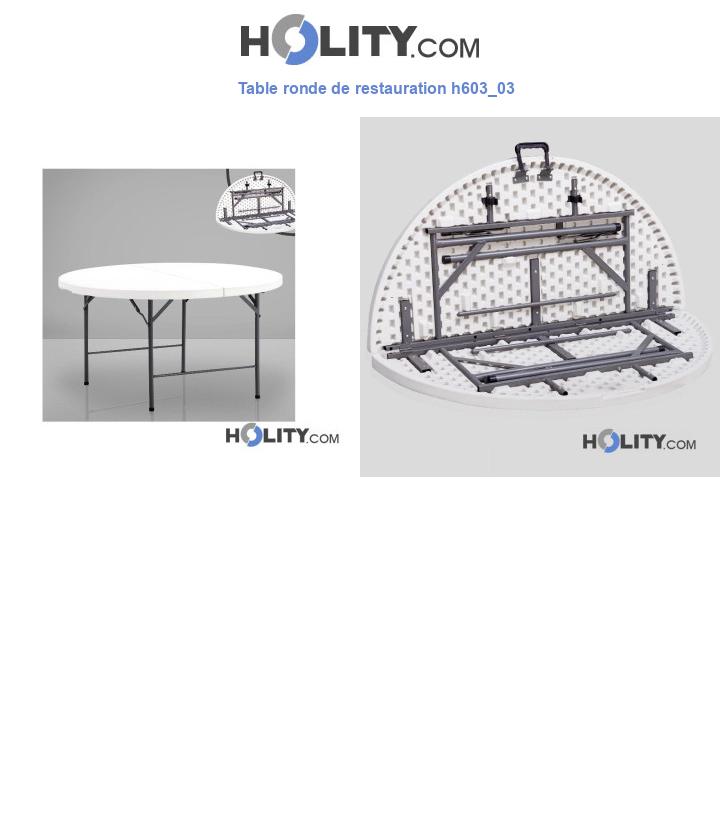 Table ronde de restauration h603_03
