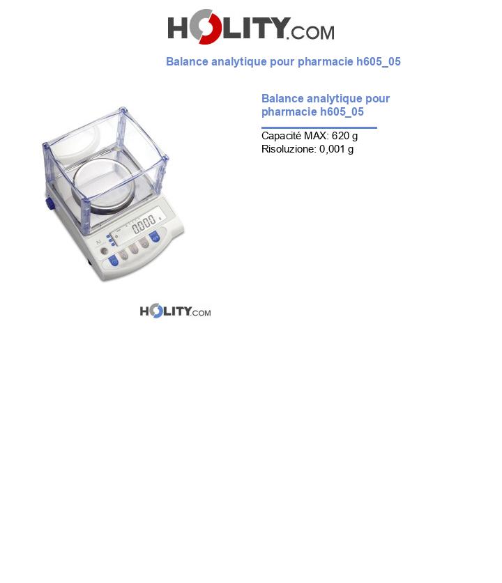 Balance analytique pour pharmacie h605_05