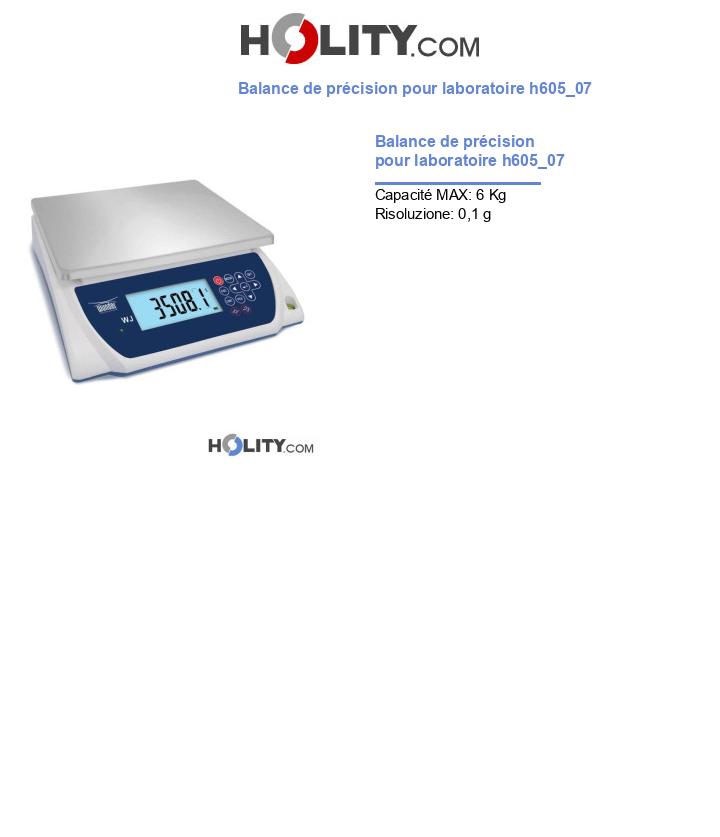 Balance de précision pour laboratoire h605_07