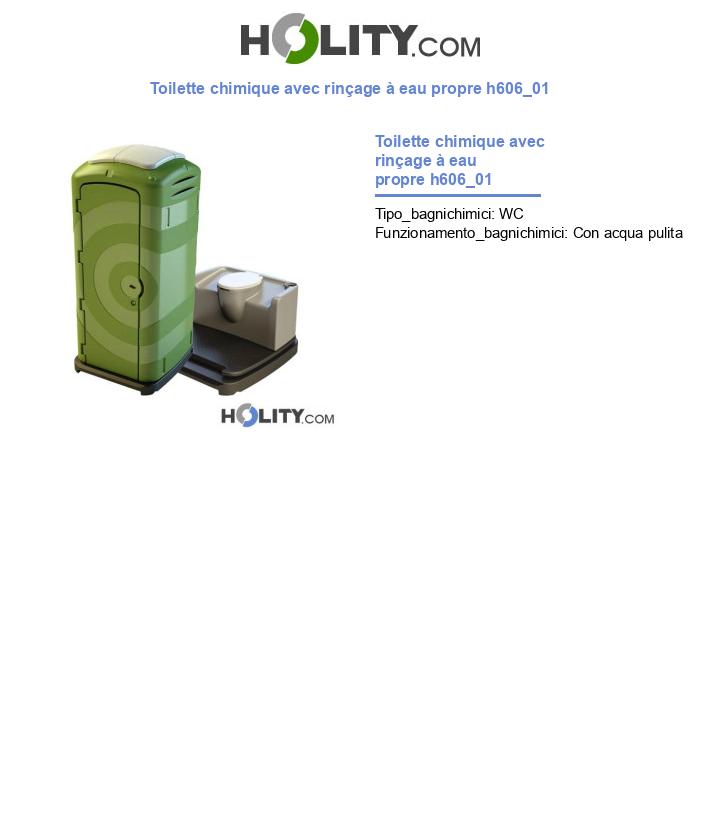 Toilette chimique avec rinçage à eau propre h606_01