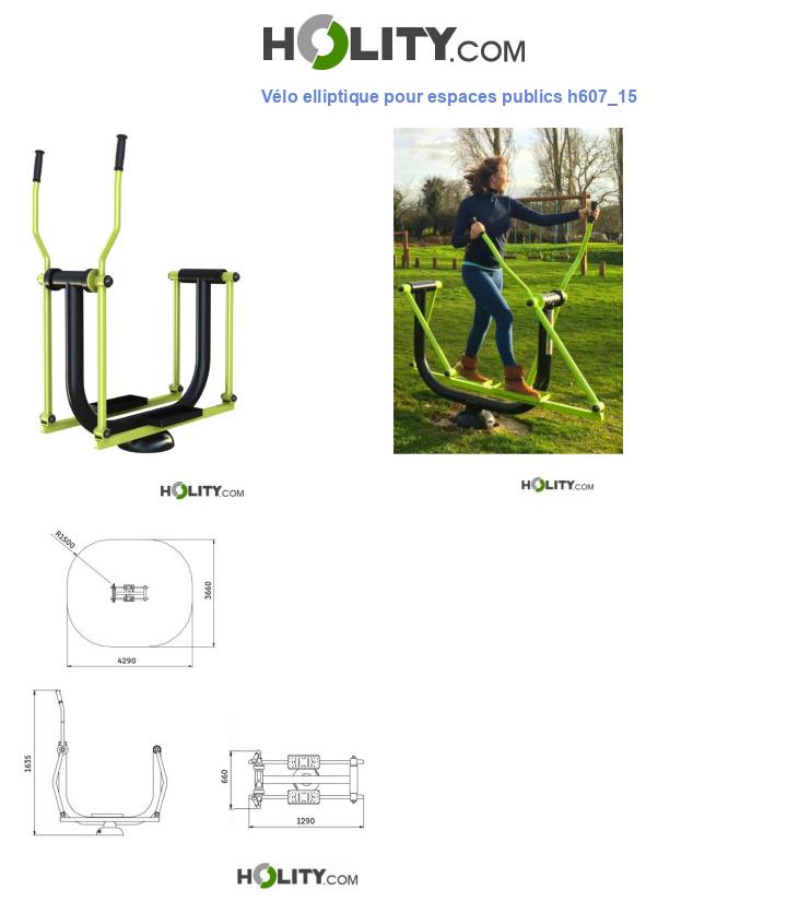 Vélo elliptique pour espaces publics h607_15