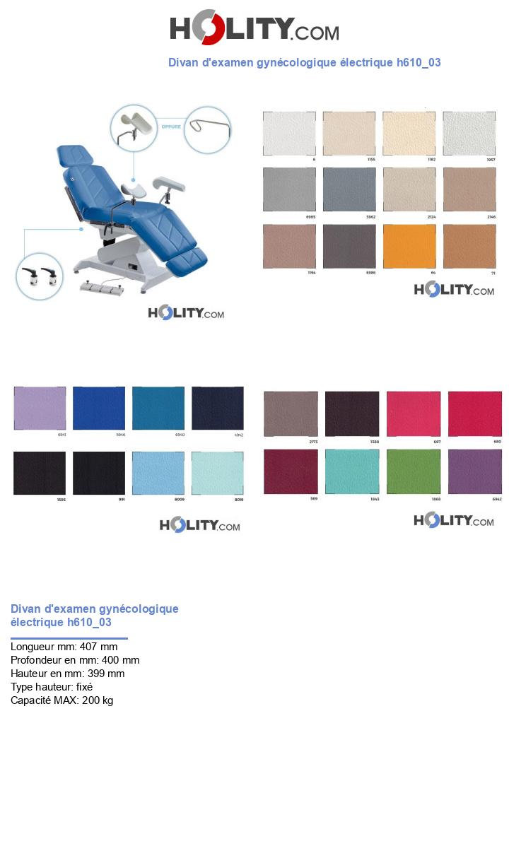 Divan d'examen gynécologique électrique h610_03