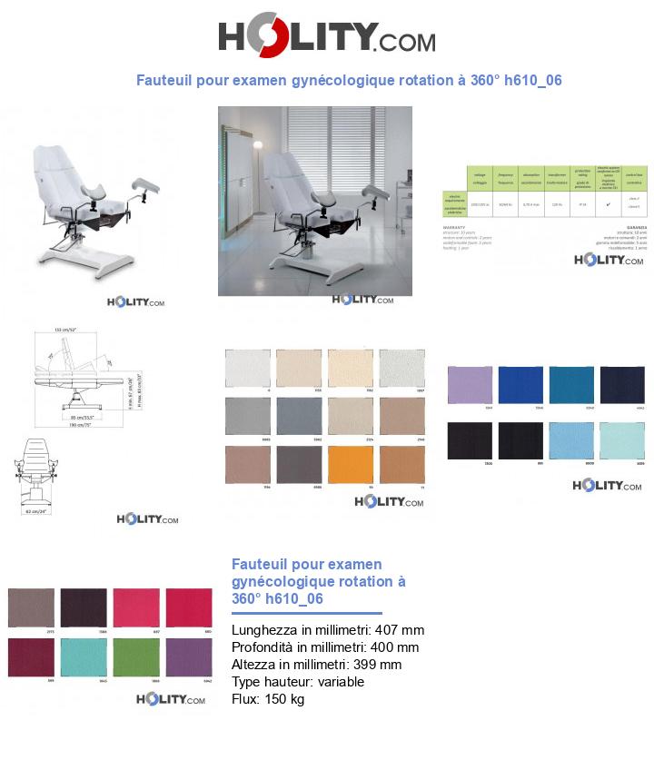 Fauteuil pour examen gynécologique rotation à 360° h610_06