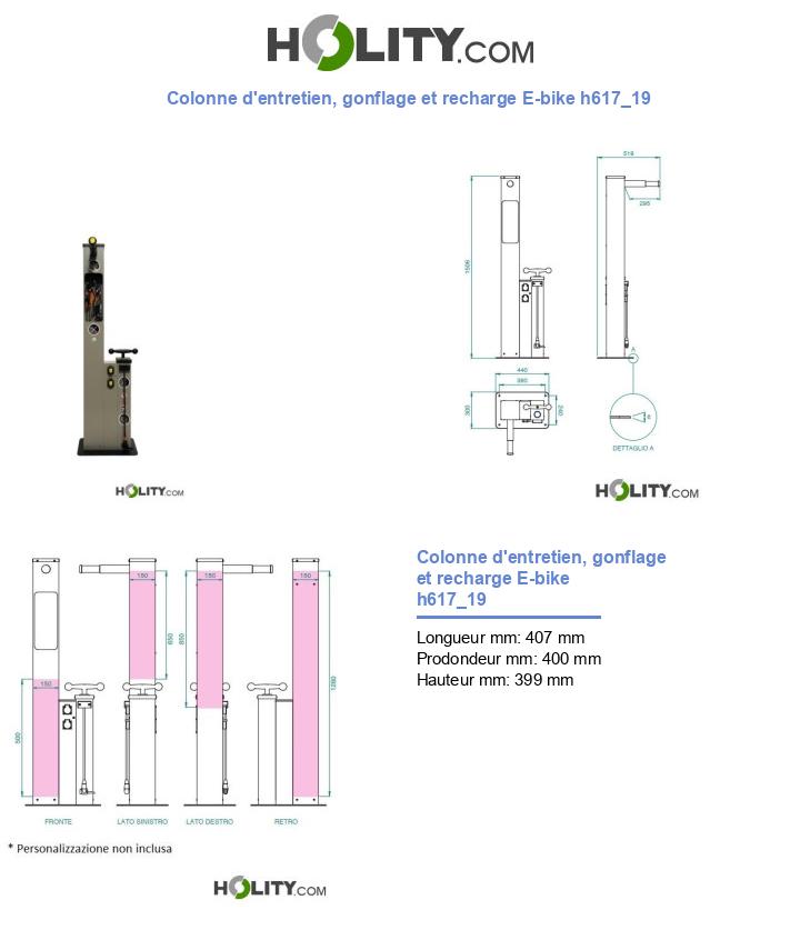 Colonne d'entretien, gonflage et recharge E-bike h617_19