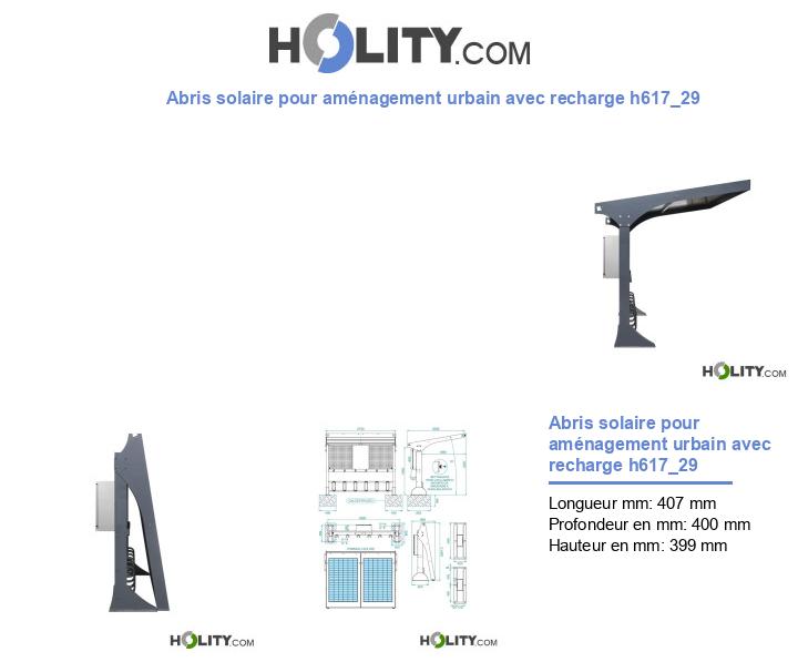 Abris solaire pour aménagement urbain avec recharge h617_29