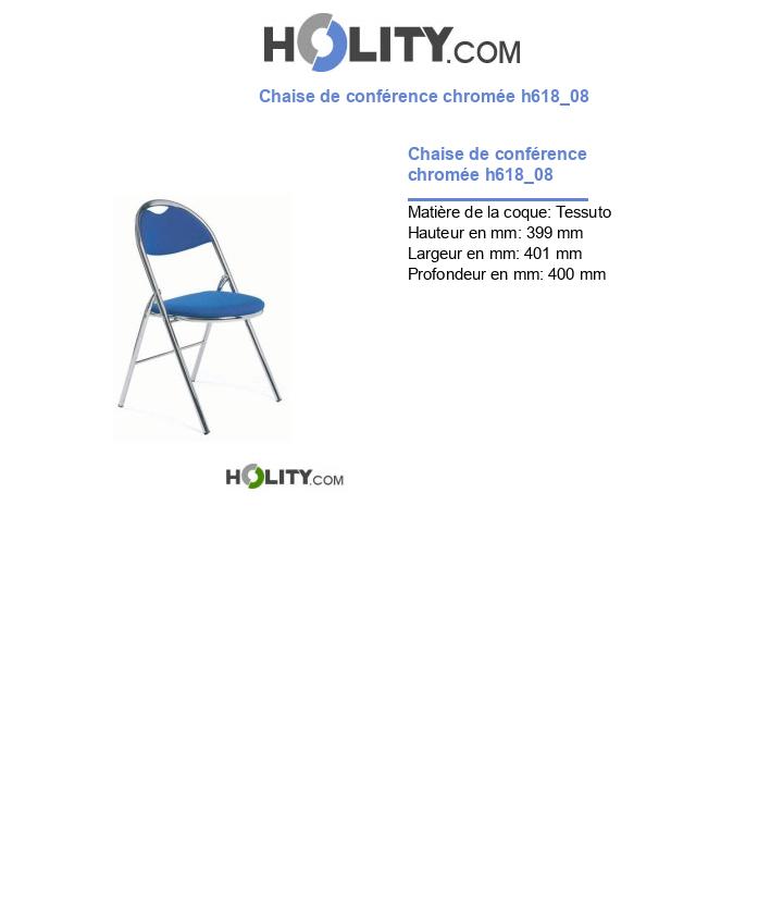 Chaise de conférence chromée h618_08
