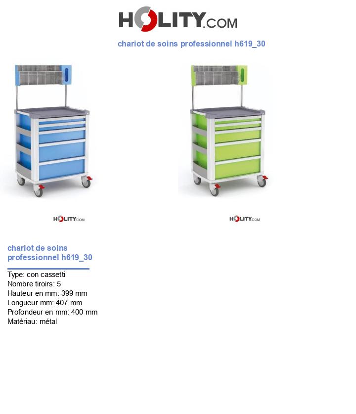 chariot de soins professionnel h619_30