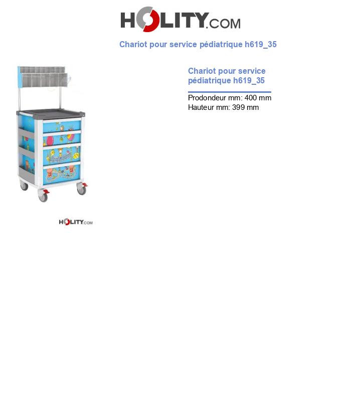 Chariot pour service pédiatrique h619_35