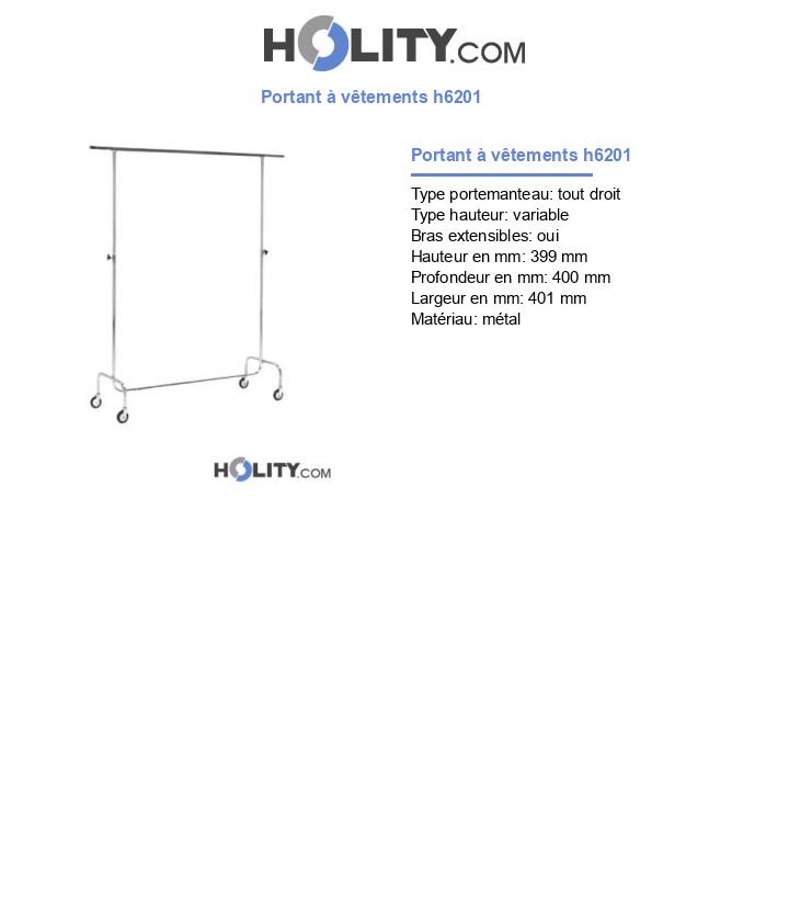 Portant à vêtements h6201