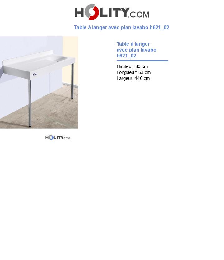 Table à langer avec plan lavabo h621_02