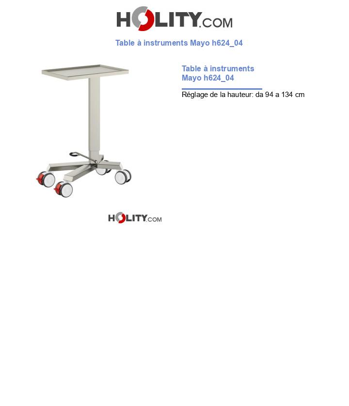 Table à instruments Mayo h624_04