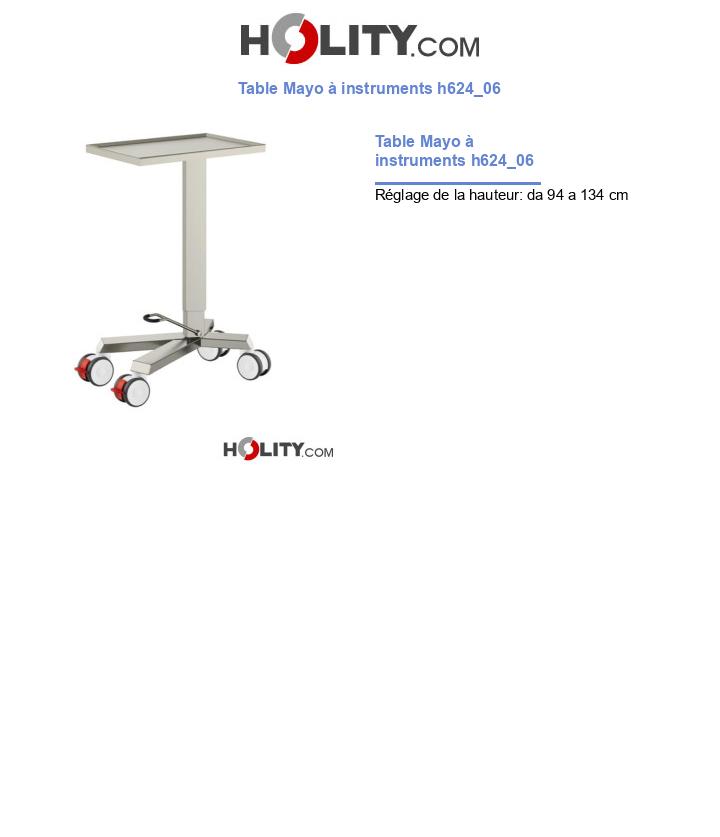 Table Mayo à instruments h624_06