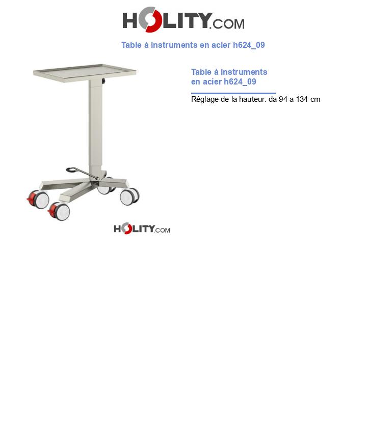 Table à instruments en acier h624_09