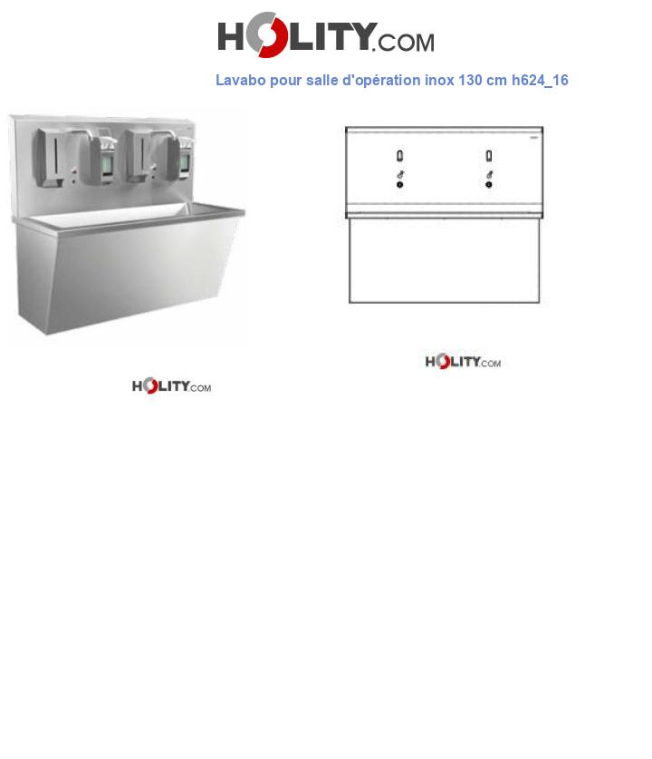 Lavabo pour salle d'opération inox 130 cm h624_16