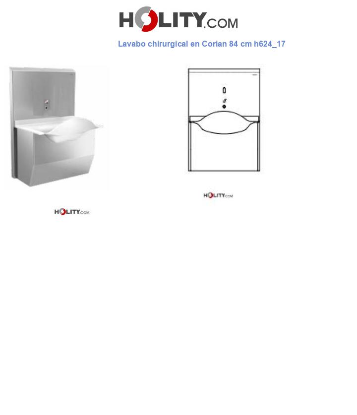 Lavabo chirurgical en Corian 84 cm h624_17