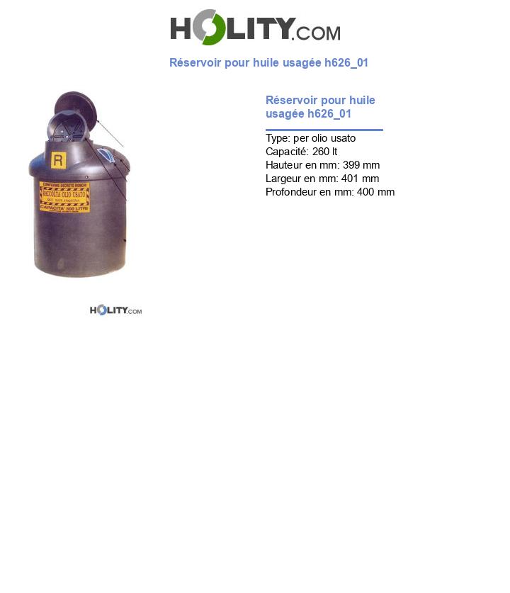 Réservoir pour huile usagée h626_01