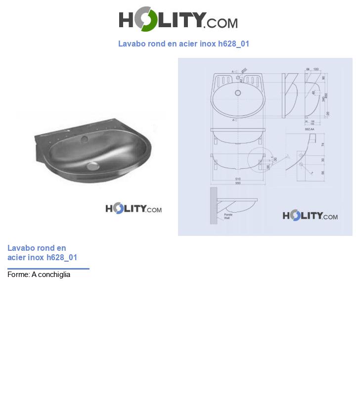 Lavabo rond en acier inox h628_01