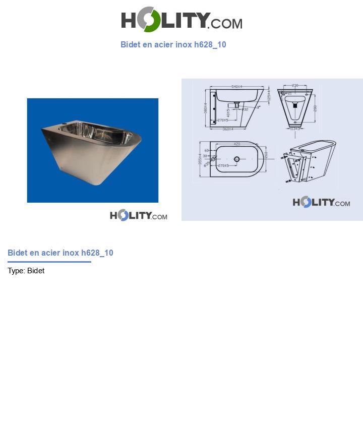 Bidet en acier inox h628_10