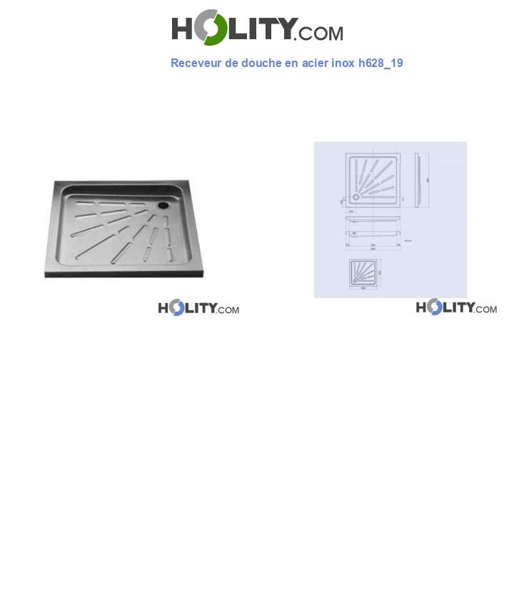 Receveur de douche en acier inox h628_19