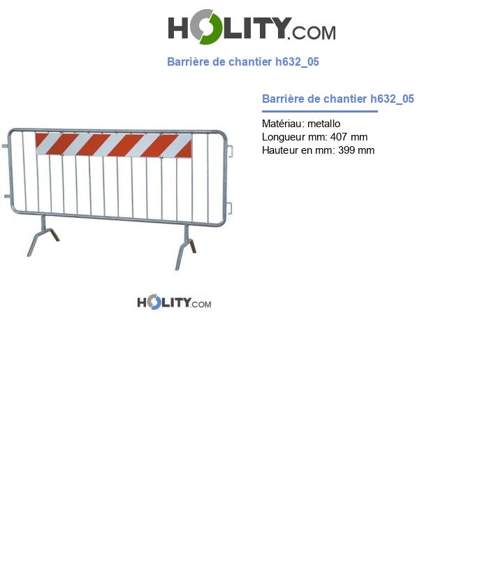 Barrière de chantier h632_05