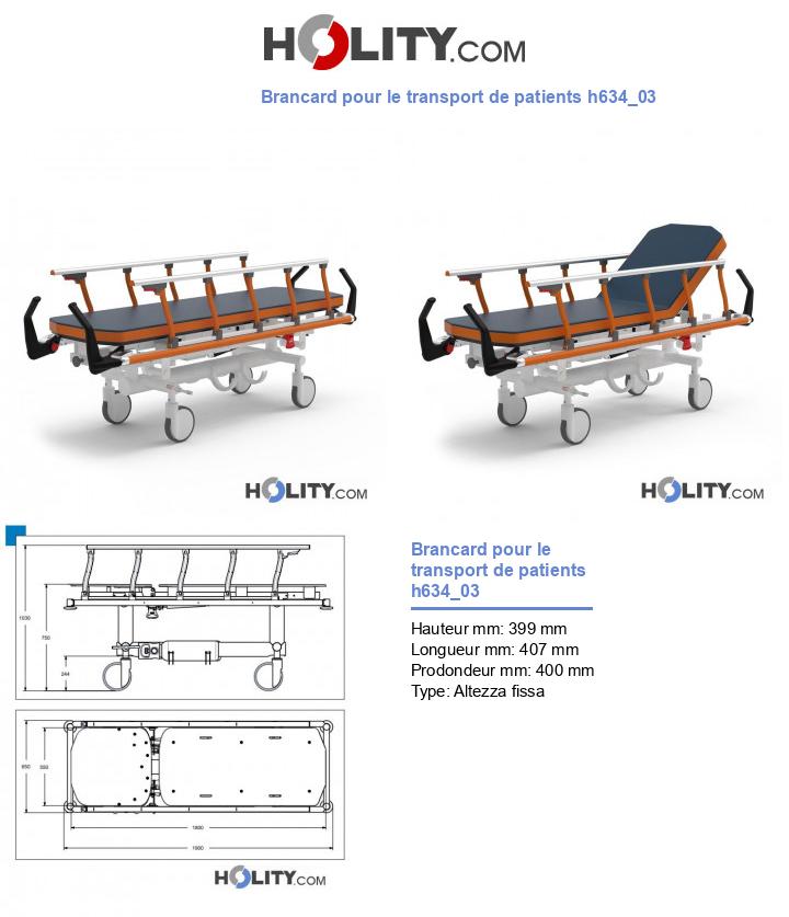 Brancard pour le transport de patients h634_03